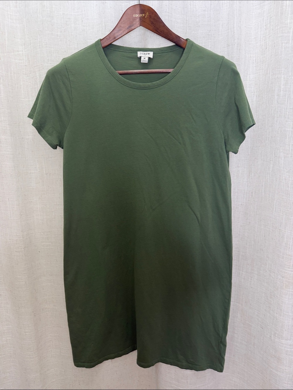 J. Crew Green Short Sleeve Round Neck T-Shirt Dress Size Medium